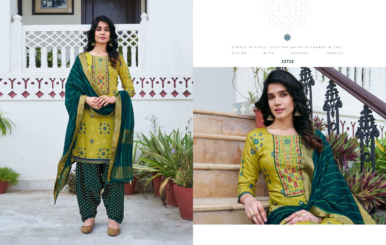 Kalaroop Bandhej Designer Fancy Festive Wear Patiala Modal Ready Made Collection